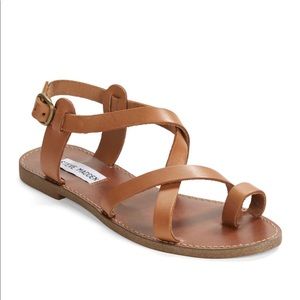 Steve Madden Brown Leather Strappy Sandals
